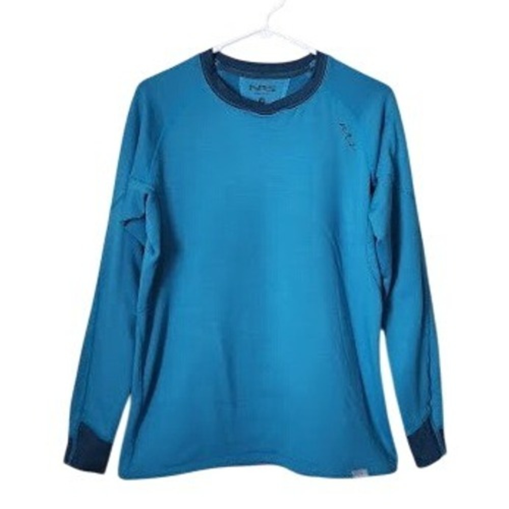 NRS Expedition Weight Shirt Fleece Base Layer Kayak Drysuit Blue Medium M
